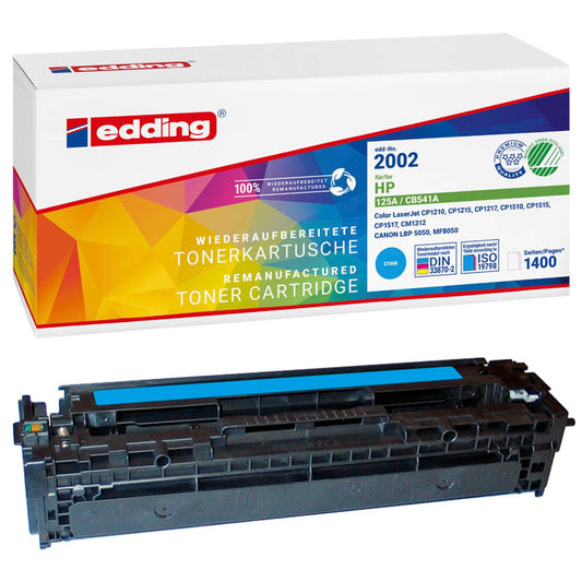 edding EDD-2002 cyan Toner kompatibel zu HP 125A; Canon 716 C(CB541A; 1979B002AA) | 18-2002