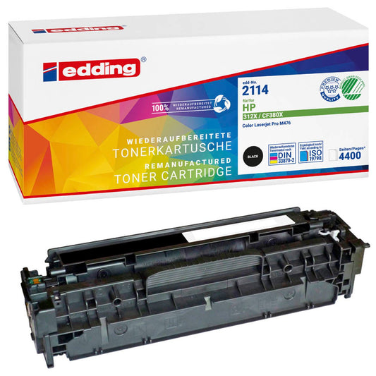 edding EDD-2114 schwarz Toner kompatibel zu HP 312X (CF380X) | 18-2114