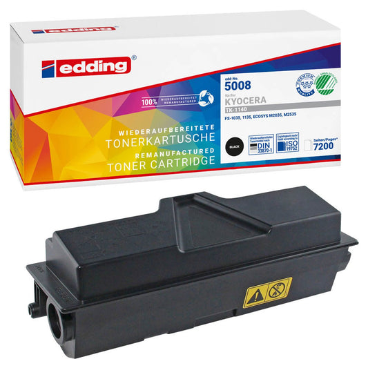 edding EDD-5008 schwarz Toner kompatibel zu KYOCERA TK-1140 | 18-5008