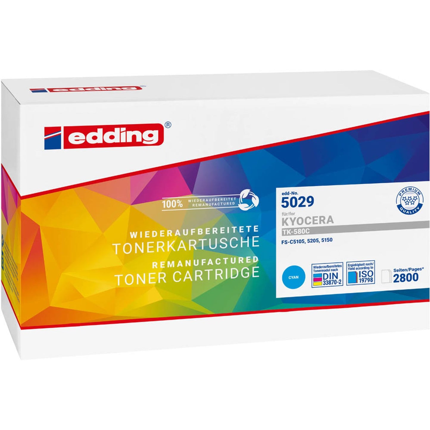 edding EDD-5029 cyan Toner kompatibel zu KYOCERA TK-580C | 18-5029