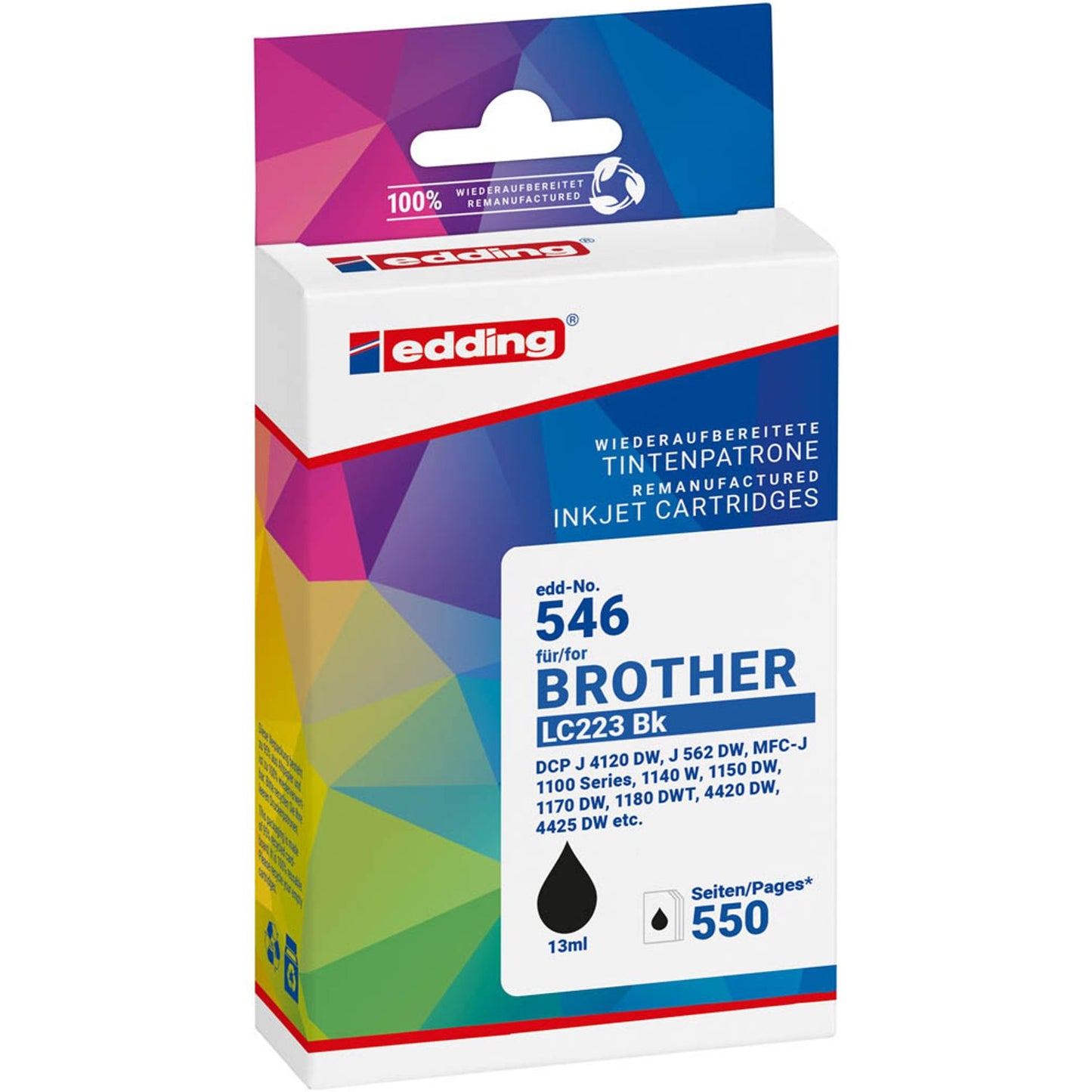 edding EDD-546 schwarz Druckerpatrone kompatibel zu brother LC-223BK | 18-546/18-546-01