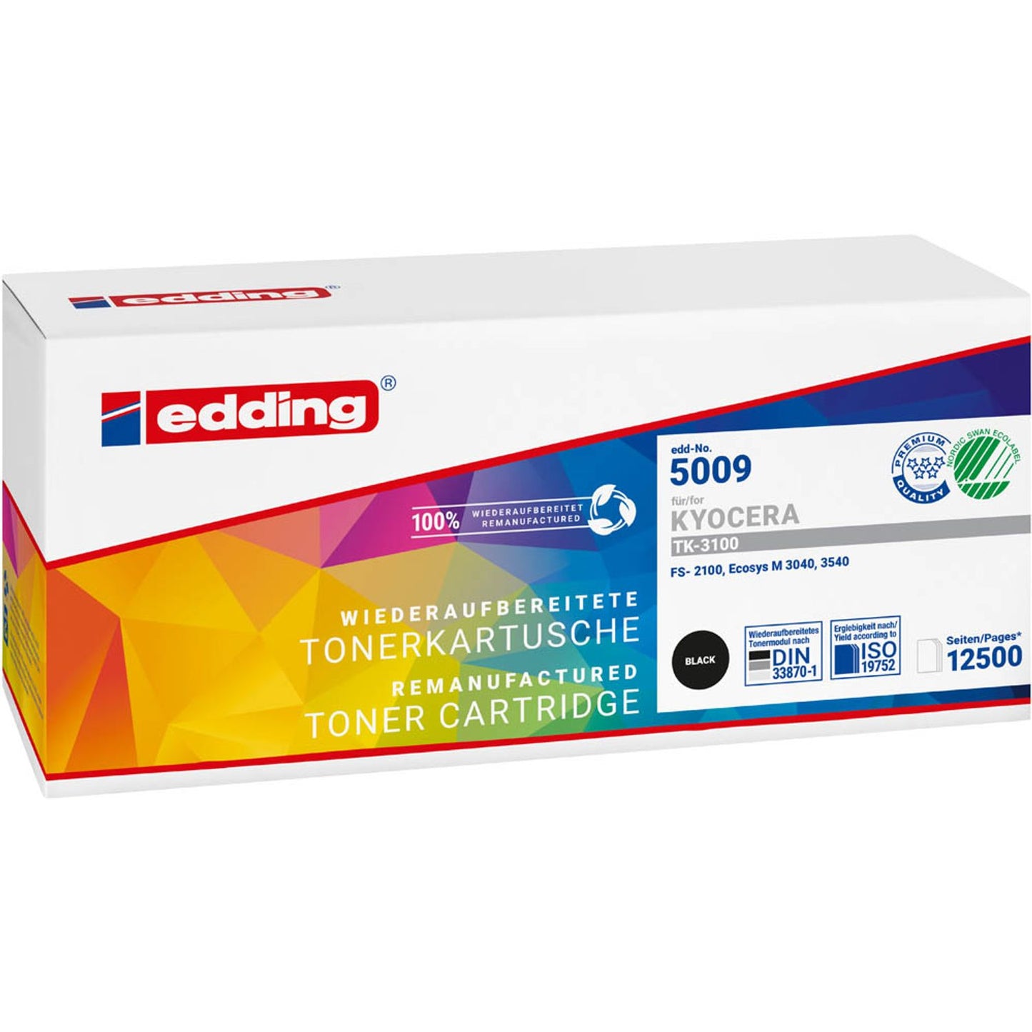 edding EDD-5009 schwarz Toner kompatibel zu KYOCERA TK-3100 | 18-5009