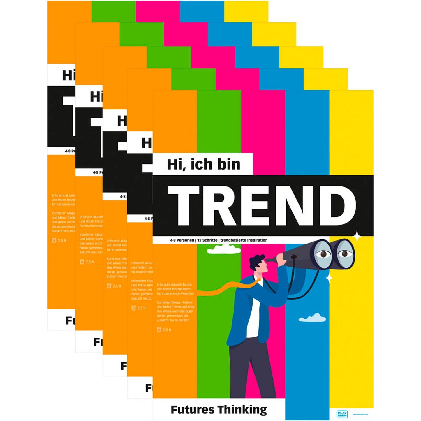 PLAYROOM Flipchart-Arbeitsblöcke TREND FLIP DE 65,0 x 97,0 cm | 868841000 | 1 Pack = 5 St.
