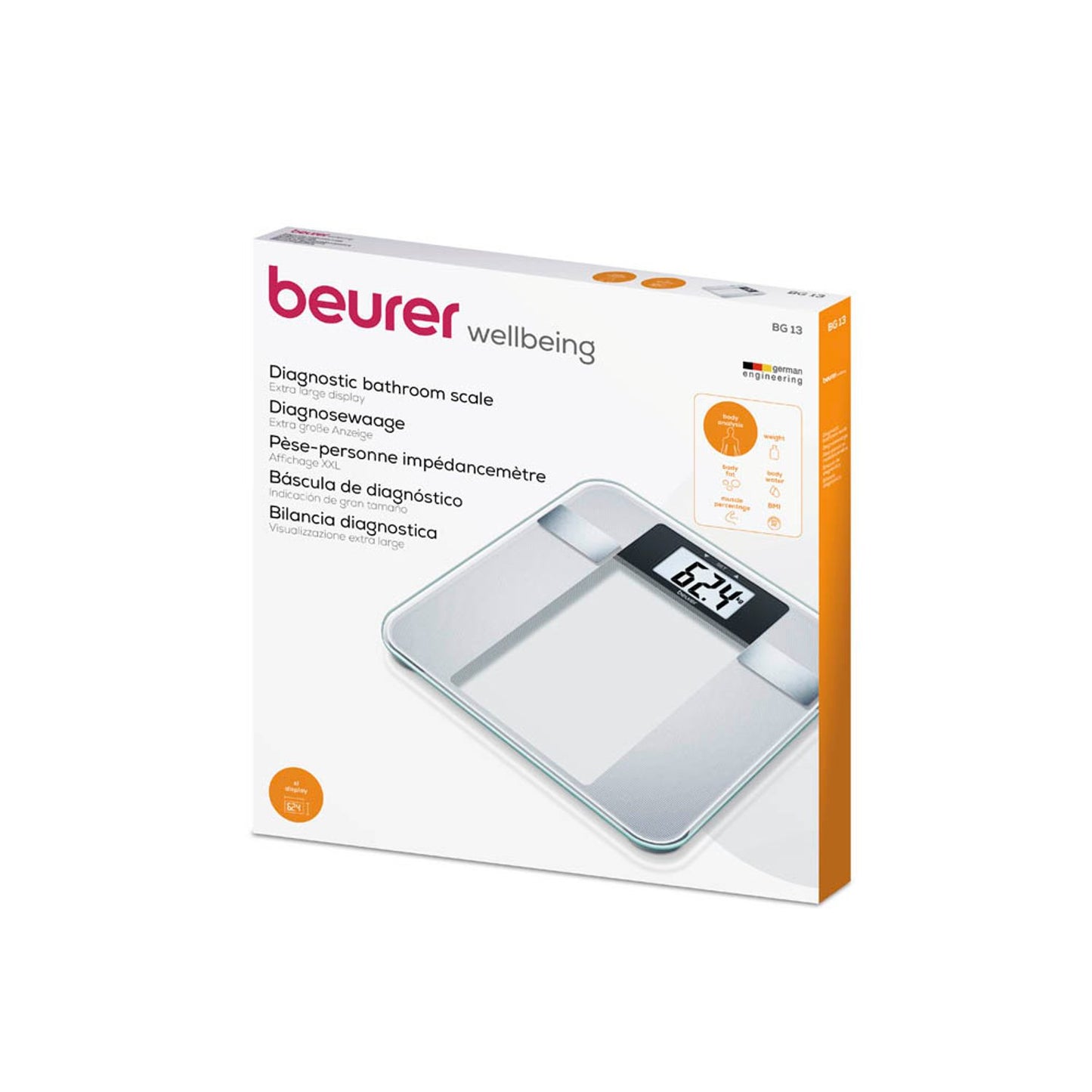 beurer Personenwaage BG 13 silber für max. 150,0 kg | 760.30
