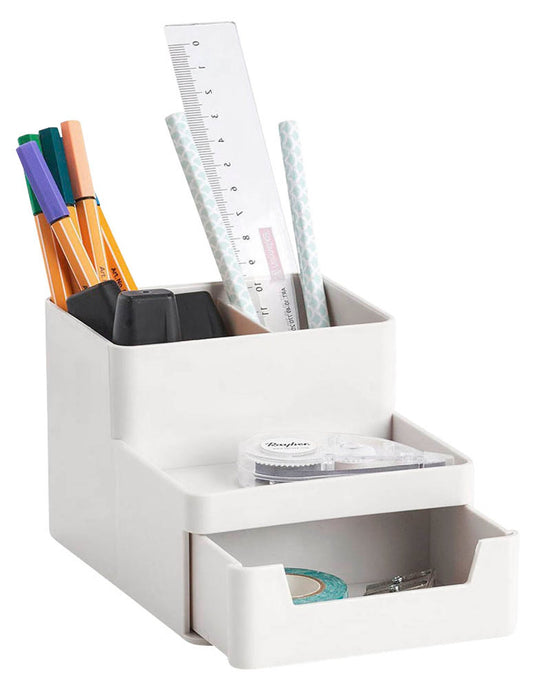 Zeller Schreibtisch-Organizer Utensilien Kunststoff 4 Fächer 15,3 x 11,2 x 9,3 cm