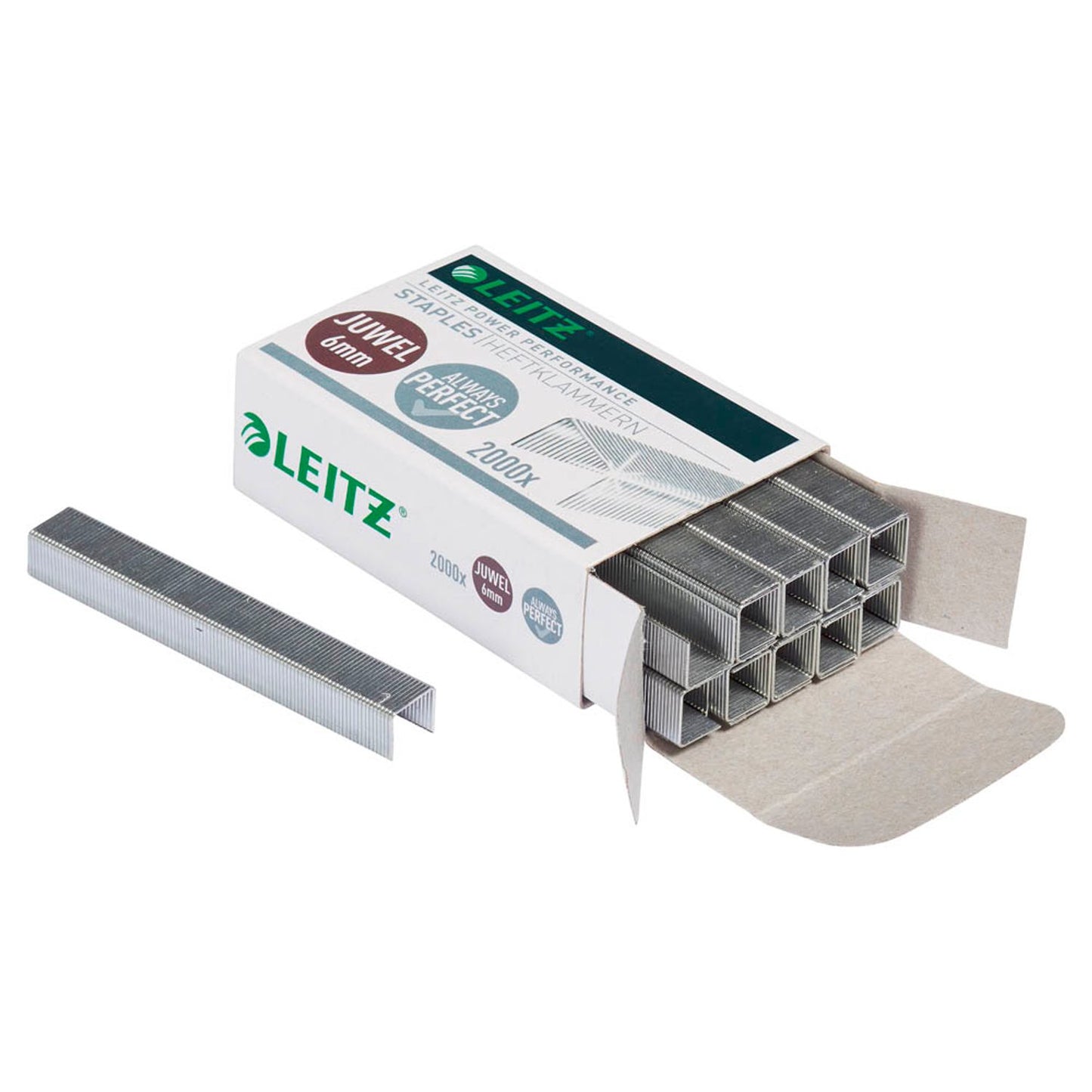 LEITZ Heftklammern Juwel 5642 6 mm | 56420000 | 1 Pack = 2.000 St.