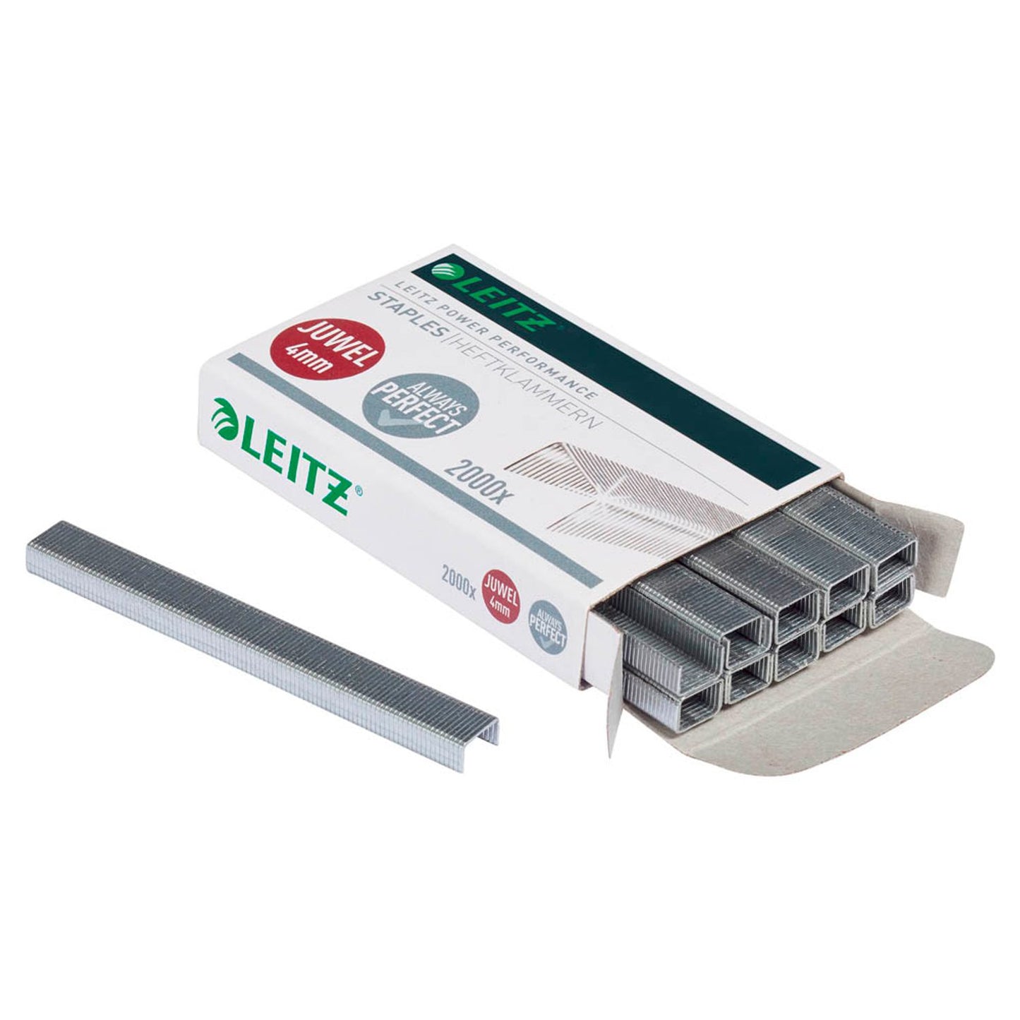 LEITZ Heftklammern Juwel 5640 4 mm | 56400000 | 1 Pack = 2.000 St.