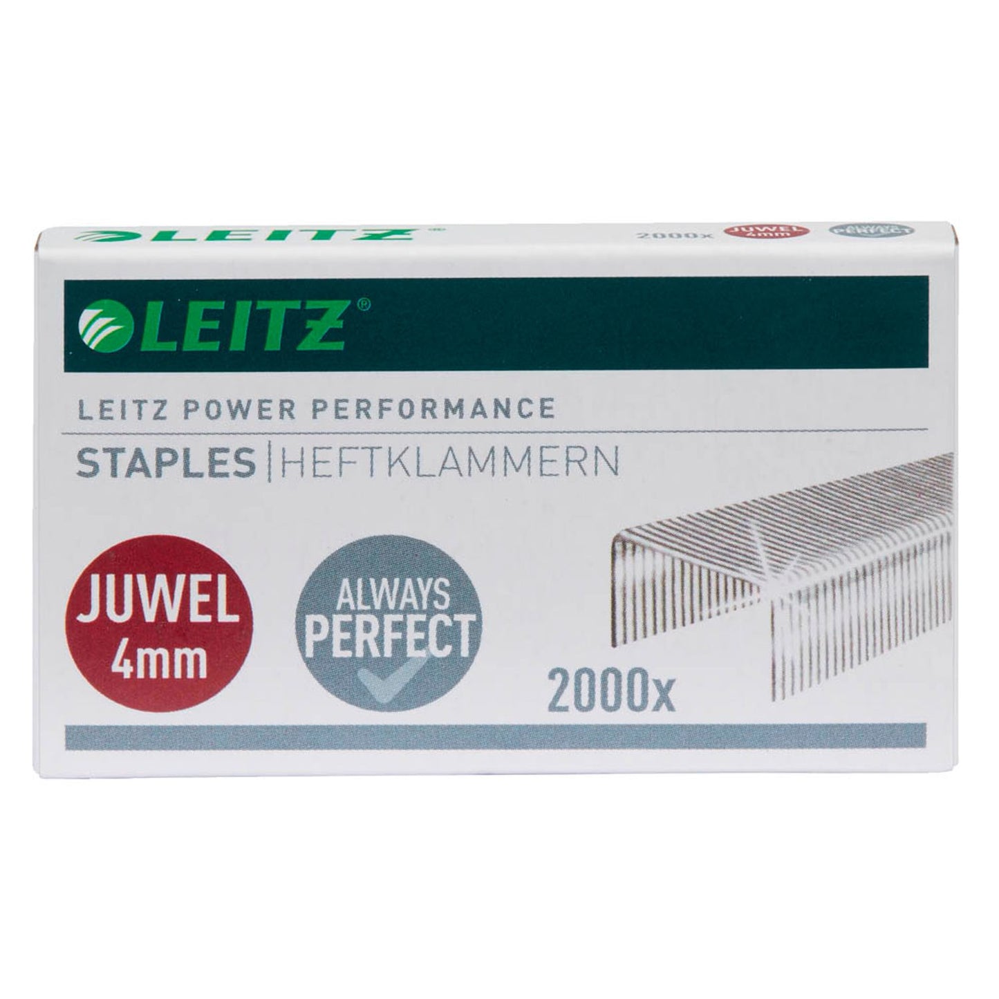 LEITZ Heftklammern Juwel 5640 4 mm | 56400000 | 1 Pack = 2.000 St.
