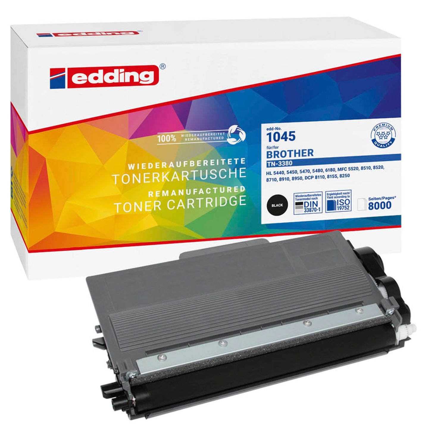 edding EDD-1045 schwarz Toner kompatibel zu brother TN-3380 | 18-1045