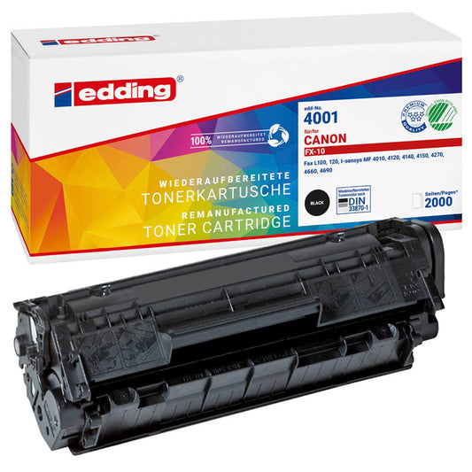 edding EDD-4001 schwarz Toner kompatibel zu Canon FX-10 | 18-4001