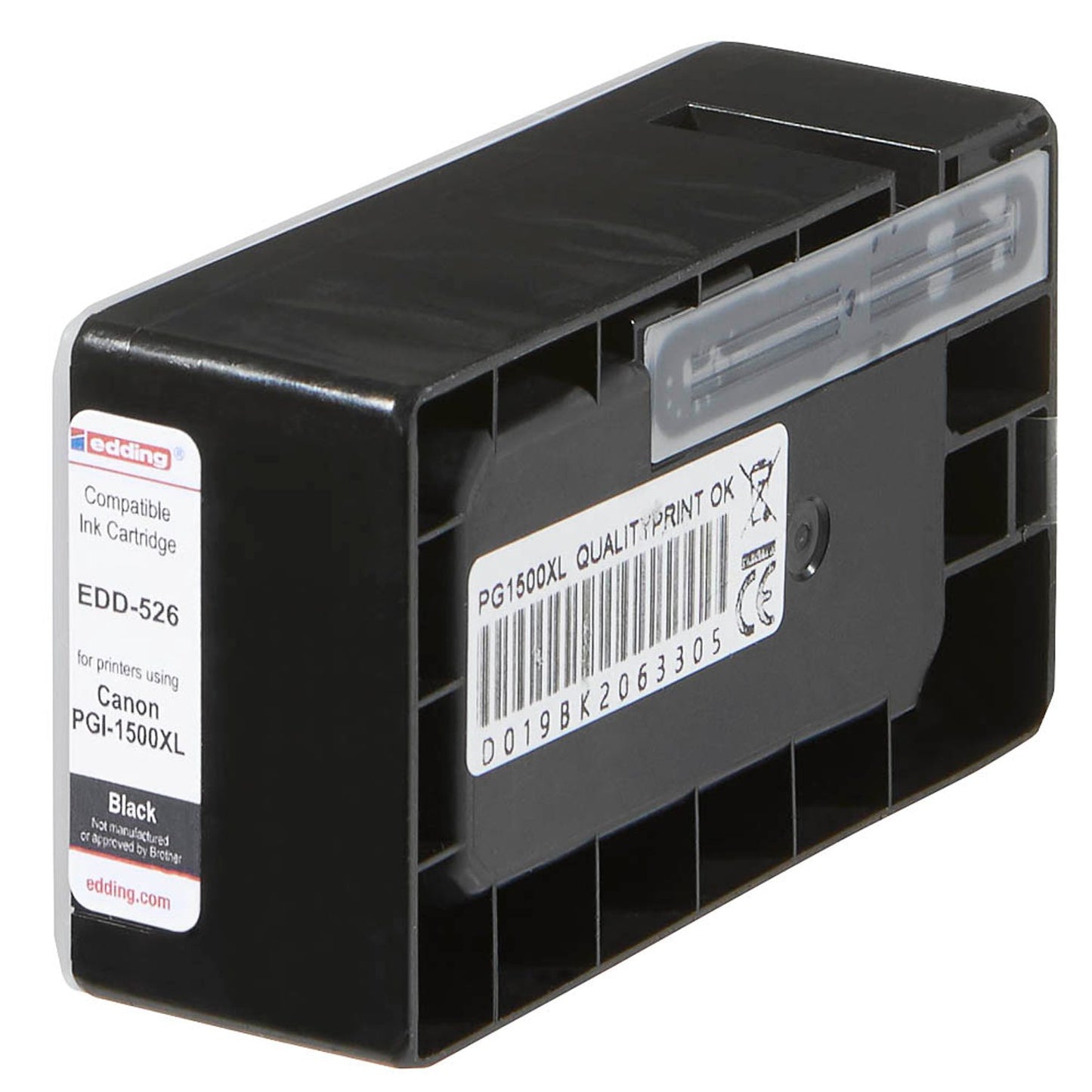 edding EDD-526 schwarz Druckerpatrone kompatibel zu Canon PGI-1500 XL BK | 18-526
