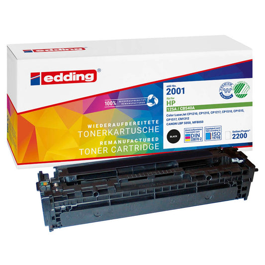 edding EDD-2001 schwarz Toner kompatibel zu HP 125A; Canon 716 BK(CB540A; 1980B002AA) | 18-2001