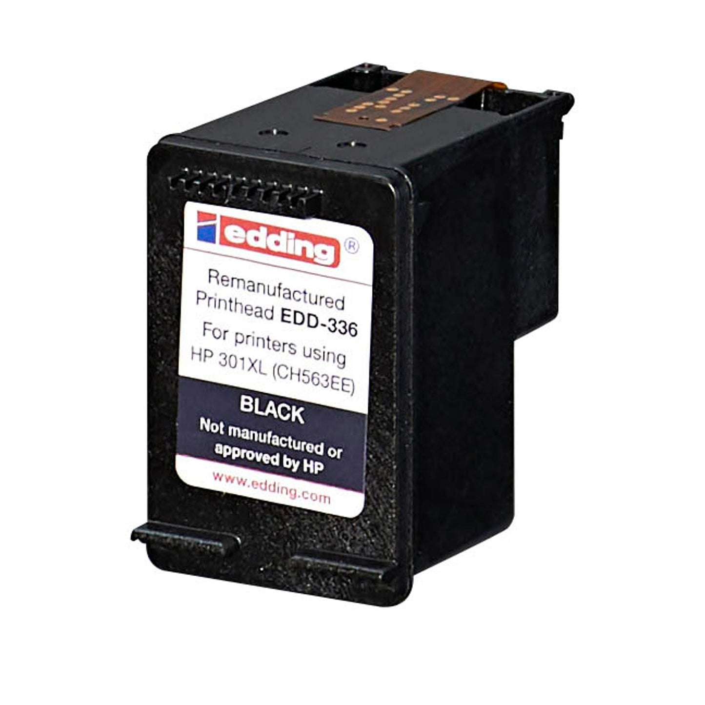 edding EDD-336 schwarz Druckerpatrone kompatibel zu HP 301XL (CH563EE) | 18-336