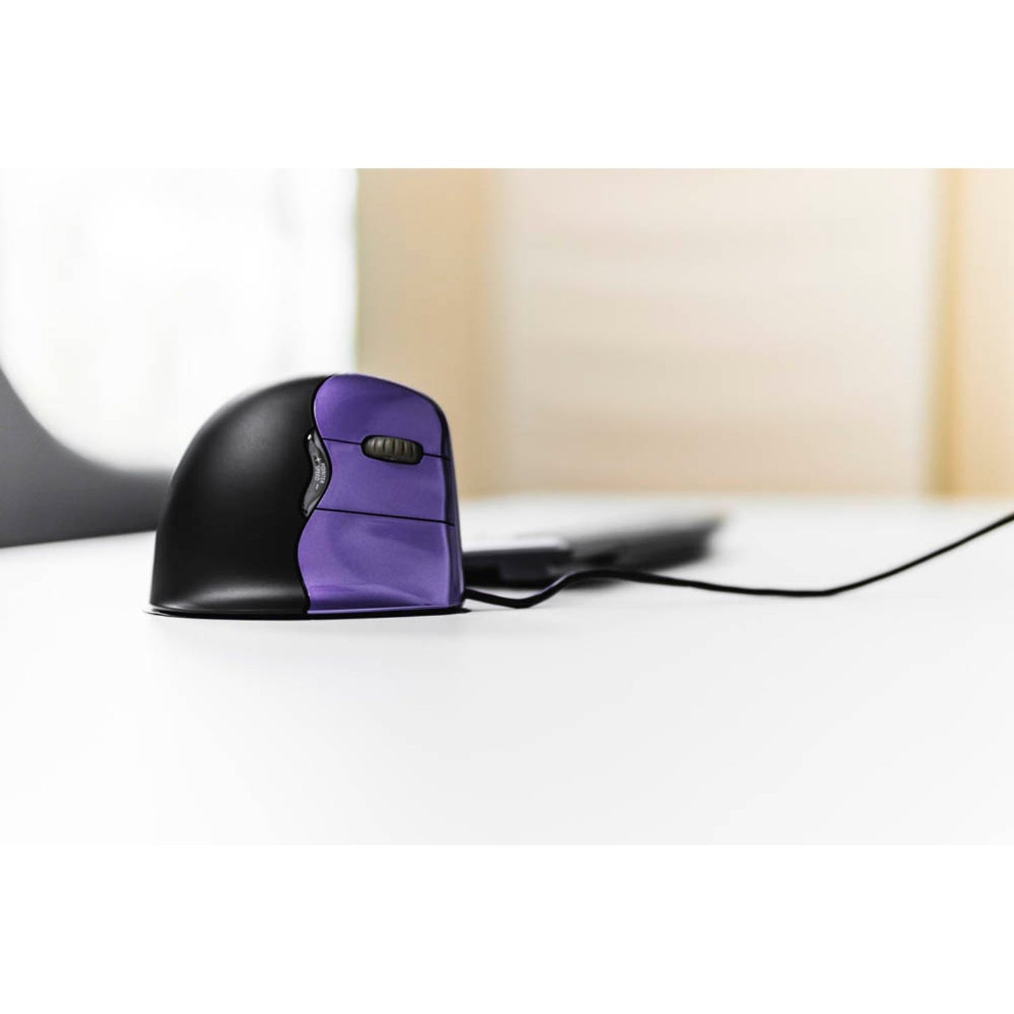 BAKKER ELKHUIZEN Evoluent 4 Small Maus ergonomisch kabelgebunden lila, schwarz | BNEEVR4S