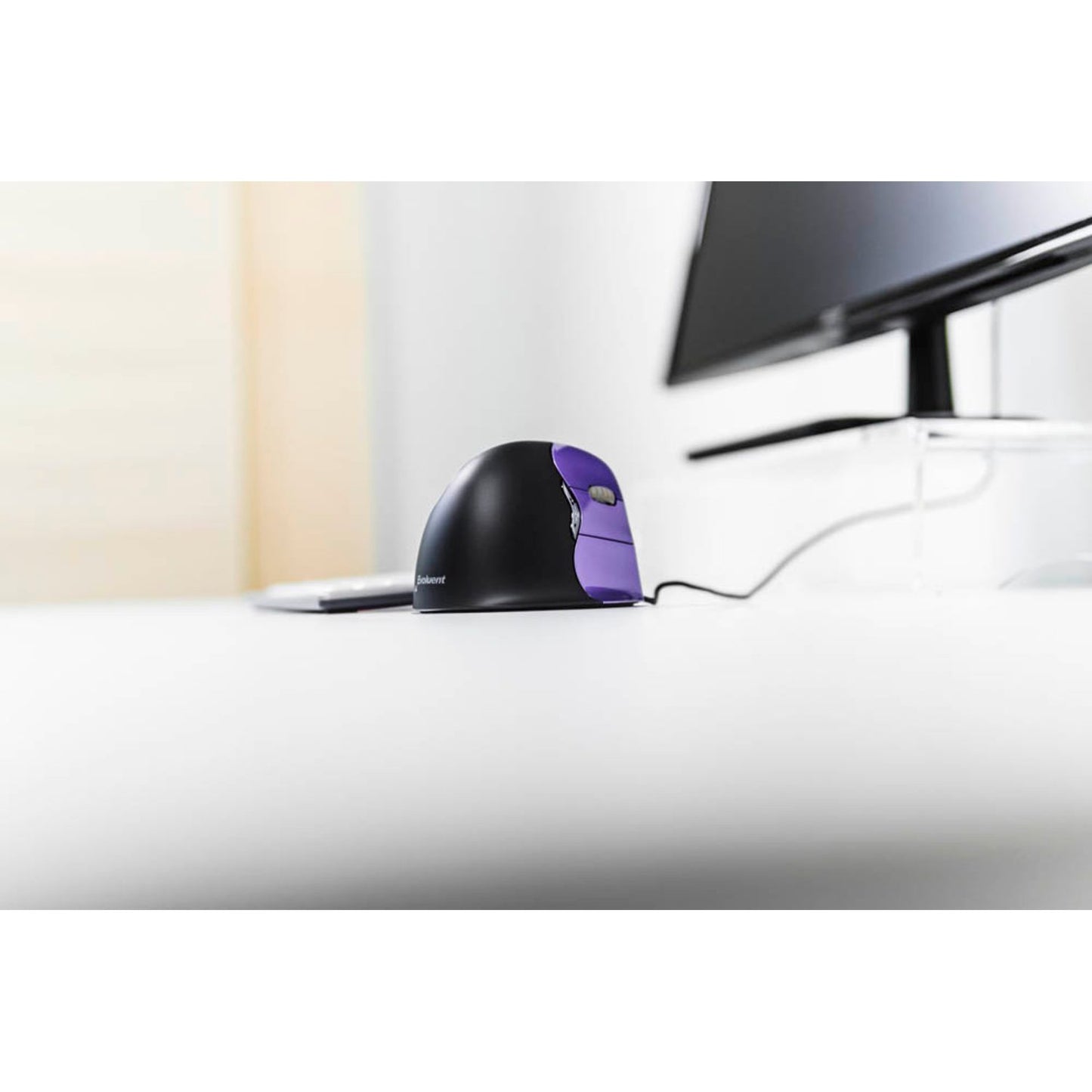 BAKKER ELKHUIZEN Evoluent 4 Small Maus ergonomisch kabelgebunden lila, schwarz | BNEEVR4S