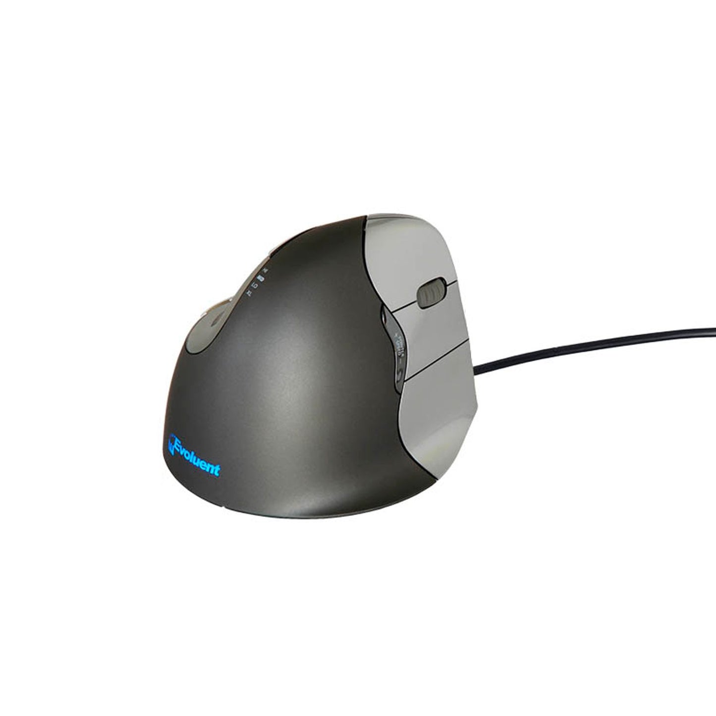 BAKKER ELKHUIZEN Evoluent 4 Maus ergonomisch kabelgebunden grau, schwarz, silber | BNEEVR4