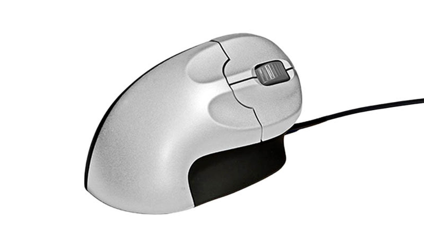 BAKKER ELKHUIZEN Grip Mouse Maus ergonomisch schwarz, silber