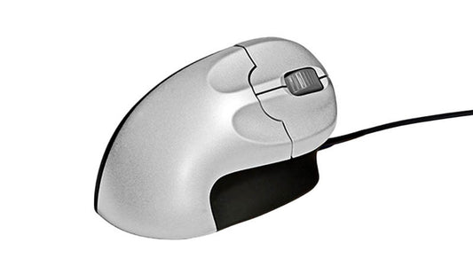 BAKKER ELKHUIZEN Grip Mouse Maus ergonomisch schwarz, silber