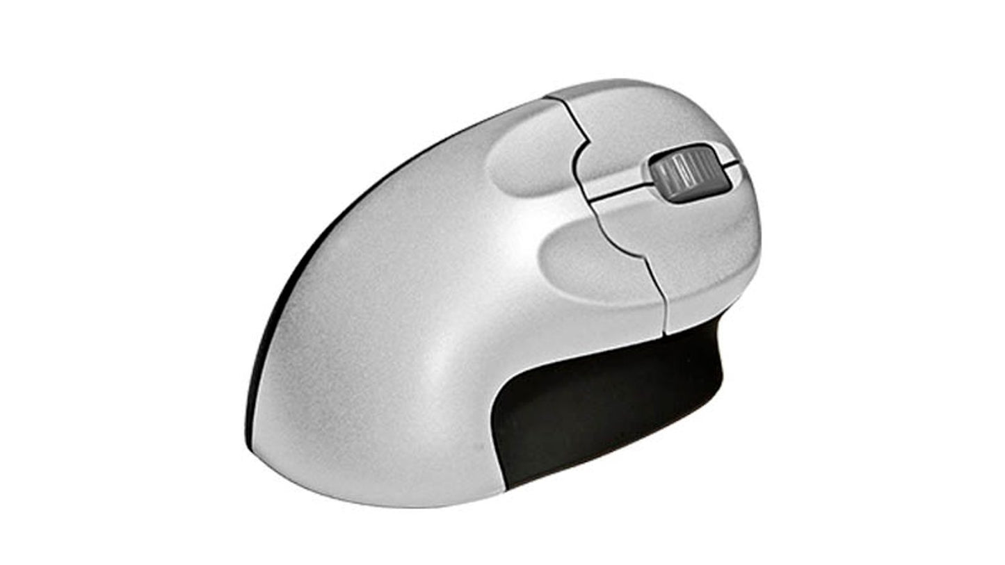 BAKKER ELKHUIZEN Grip Mouse Maus ergonomisch schwarz, silber