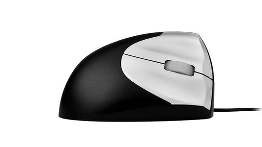 BAKKER ELKHUIZEN Handshake Mouse Wired VS4 Maus ergonomisch kabelgebunden schwarz, silber