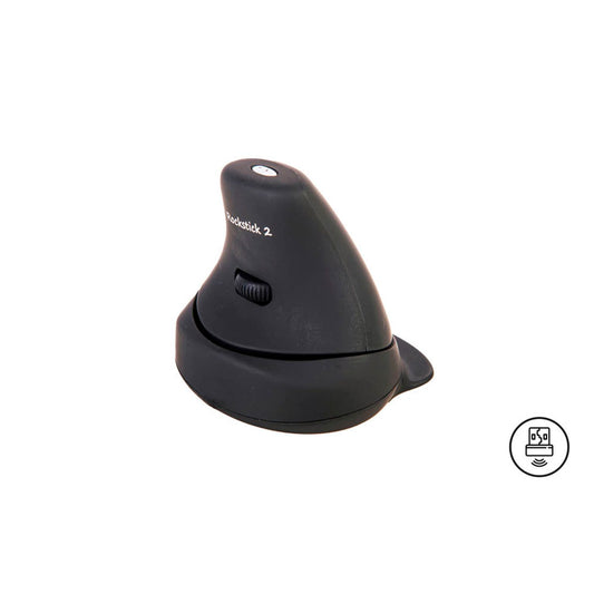 BAKKER ELKHUIZEN Rockstick 2 Mouse Wireless Medium/Small Maus ergonomisch kabellos schwarz | BNEROCKMWMS