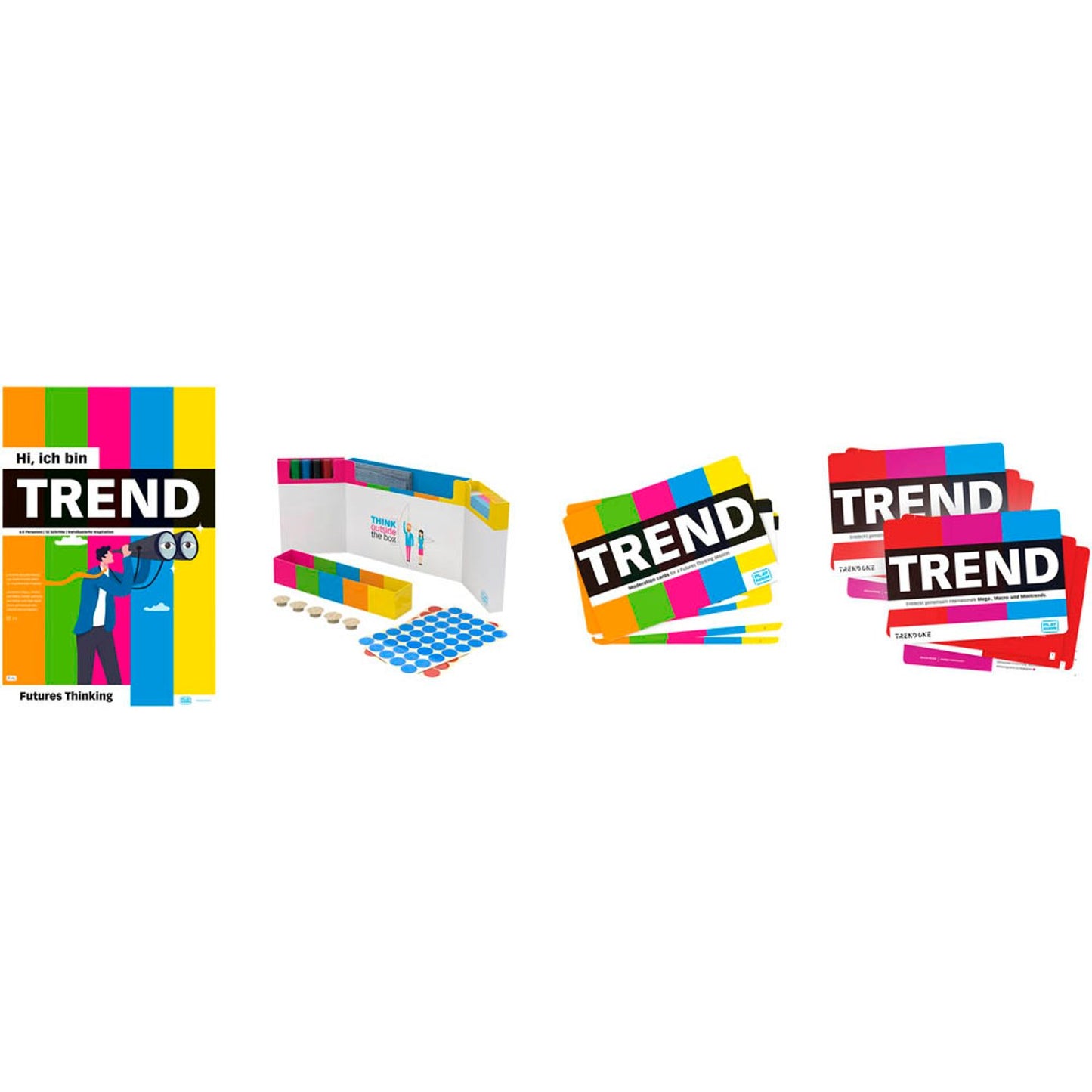 PLAYROOM Moderationszubehör TREND FLIP Starter Set DE 1x TREND FLIP-Papierblock, 1x GECKO Workshopset, 2x TREND Kartenset, 1x Satz Moderationskarte | 868886000