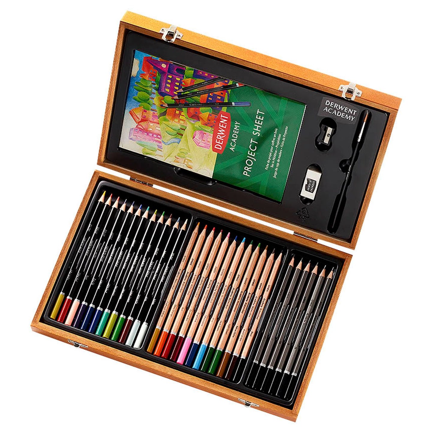 DERWENT Sketching Academy Bleistift-Set B, H, HB, 2H, 2B, 5H, 4H, 3H, 3B, 4B, 5B, 6B grau | 2300147