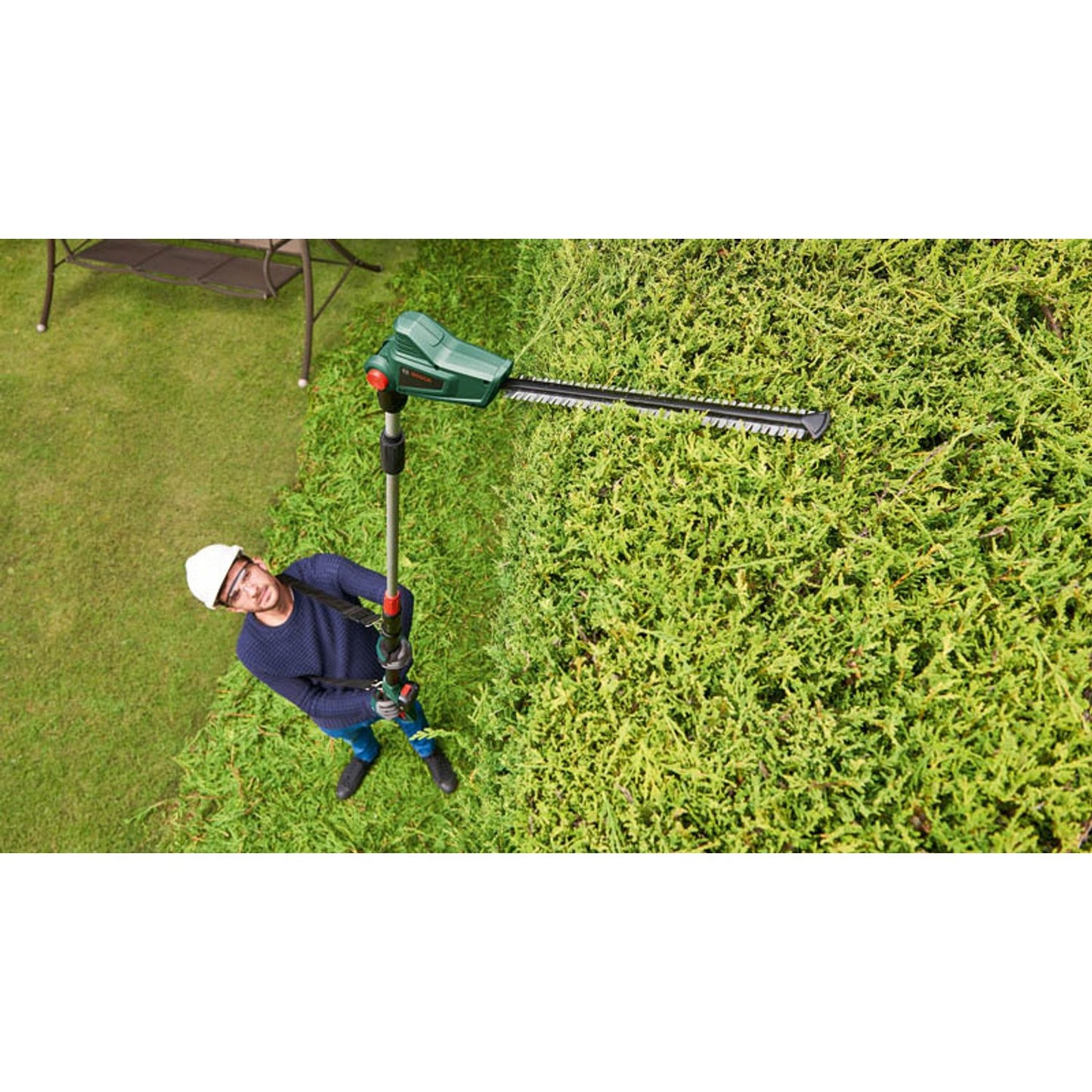 BOSCH UniversalHedgePole 18 Akku-Heckenschere 18,0 V, mit 1 Akku | 06008B3000