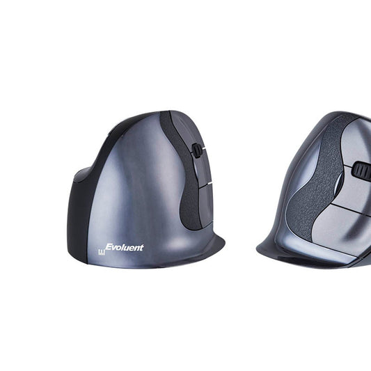 BAKKER ELKHUIZEN Evoluent D Small Maus ergonomisch kabellos grau, schwarz, silber | BNEEVRDSW