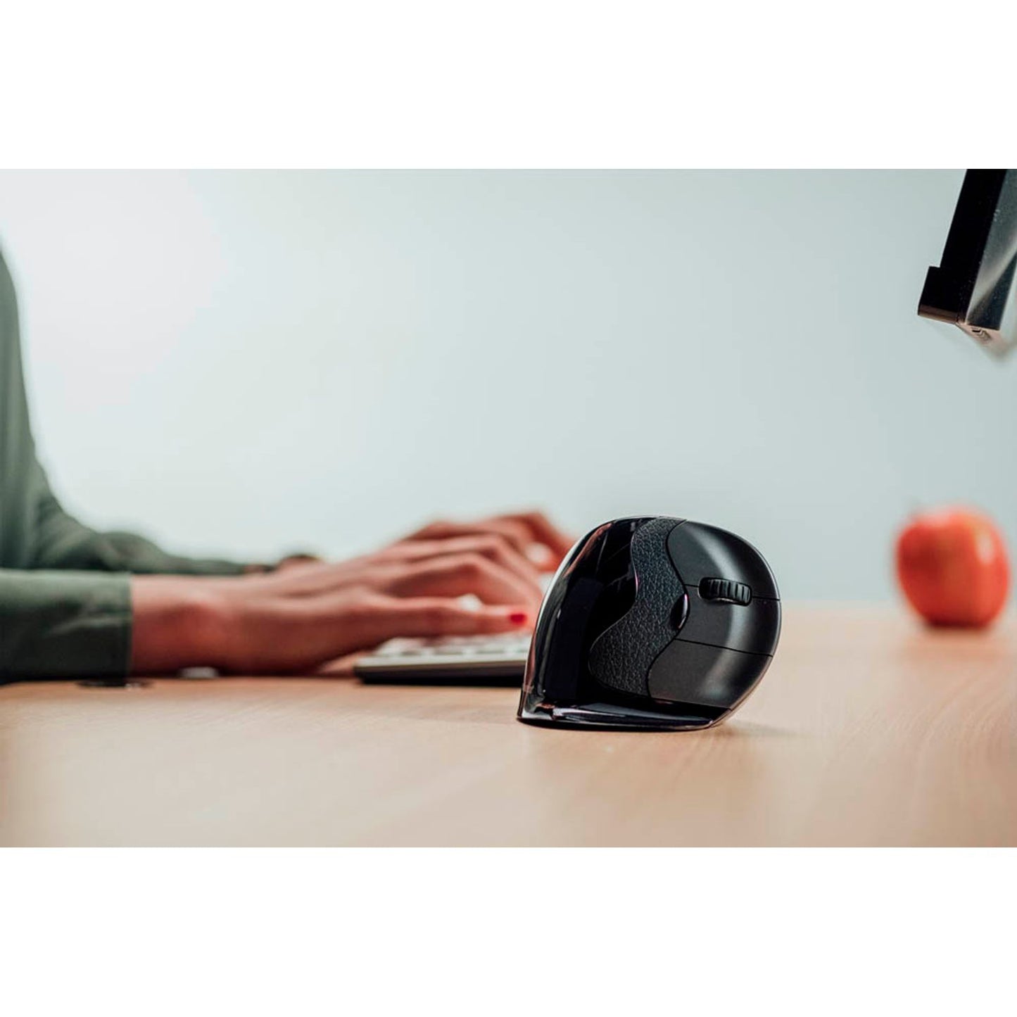 BAKKER ELKHUIZEN Evoluent D Large Maus ergonomisch kabellos grau, schwarz, silber | BNEEVRDLW