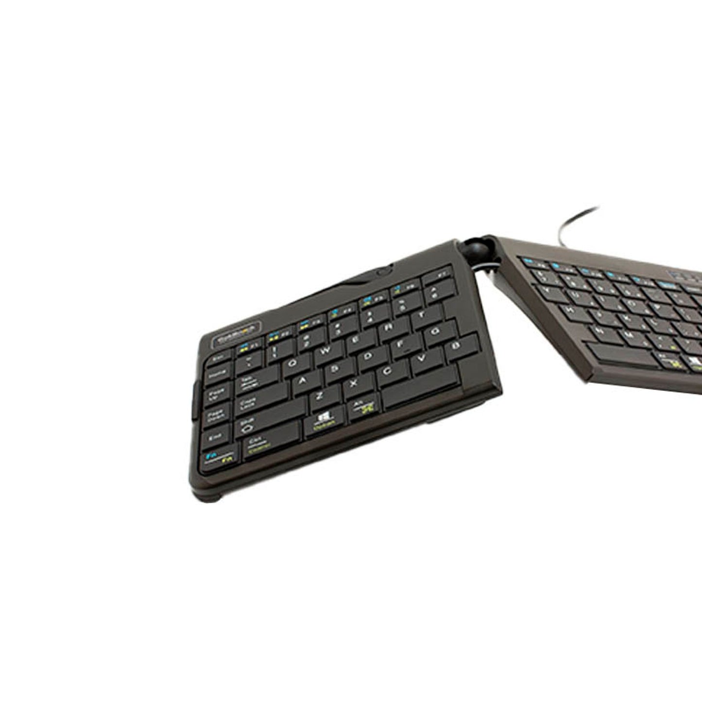 BAKKER ELKHUIZEN Goldtouch Travel Go2 ergonomische Tastatur geteilt, kabelgebunden schwarz | BNEGTTDE