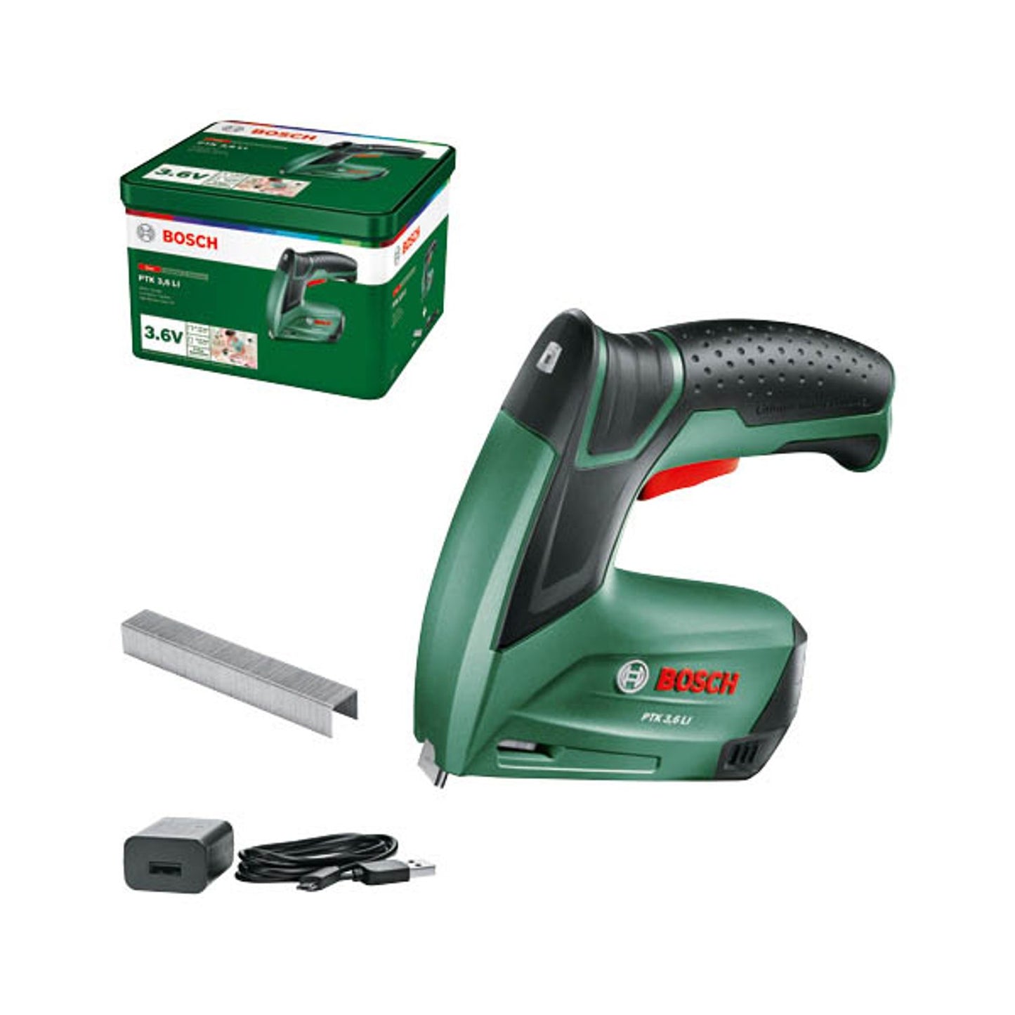BOSCH Home & Garden Handtacker PTK 3,6 LI grün | 603968200