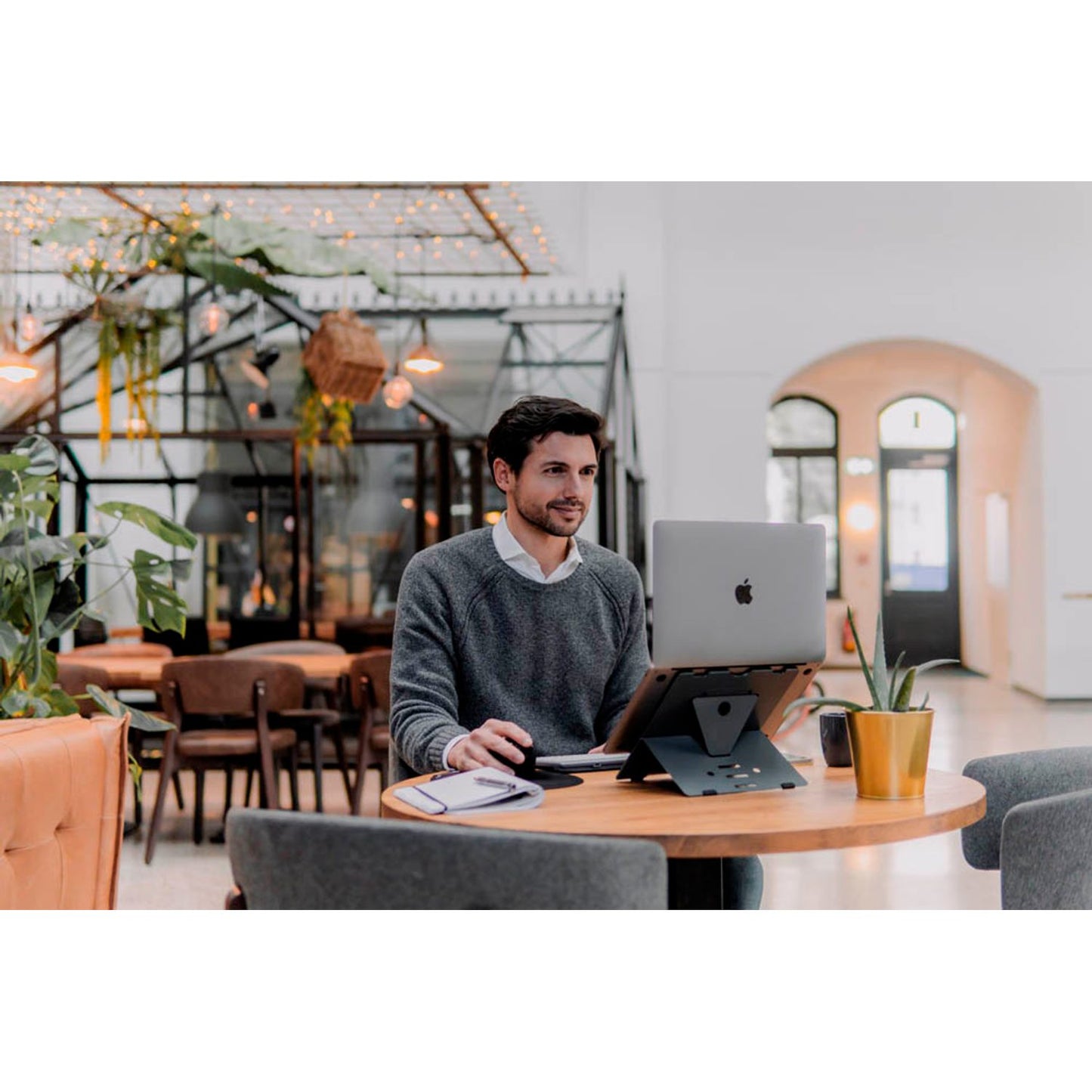 BAKKER ELKHUIZEN Notebook-Ständer Ergo-Q 160 grau, schwarz | BNEQ160DG