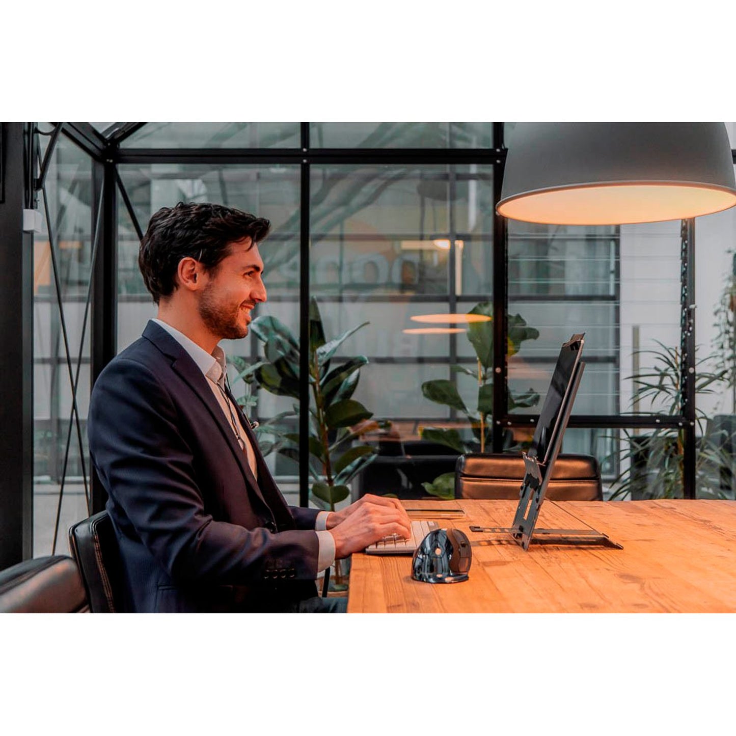 BAKKER ELKHUIZEN Notebook-Ständer Ergo-Q Hybrid Pro grau, schwarz | BNEQHPDG