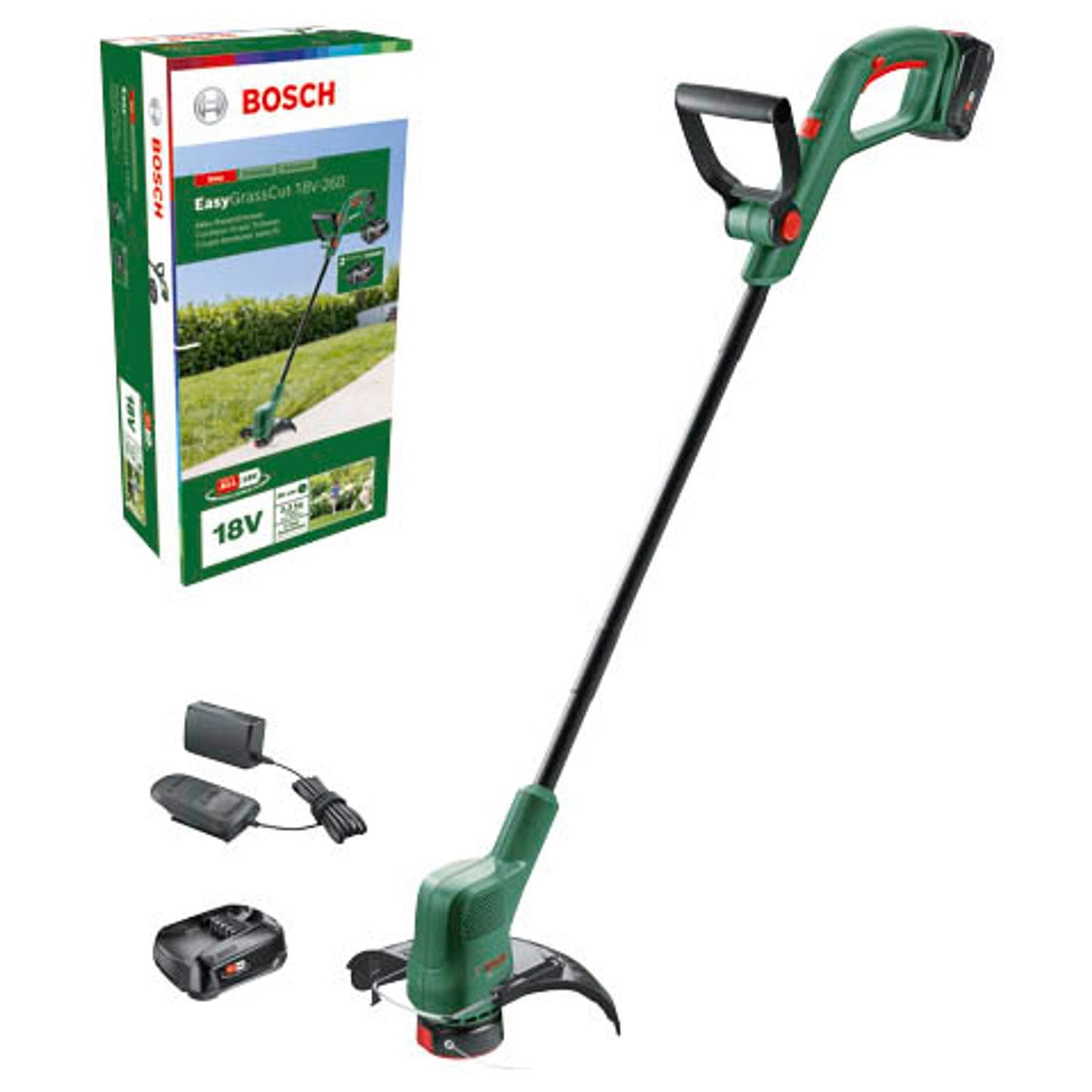 BOSCH Home & Garden EasyGrassCut 18V-260 Akku-Rasentrimmer 18,0 V, mit 2 Akkus | 06008C1C05