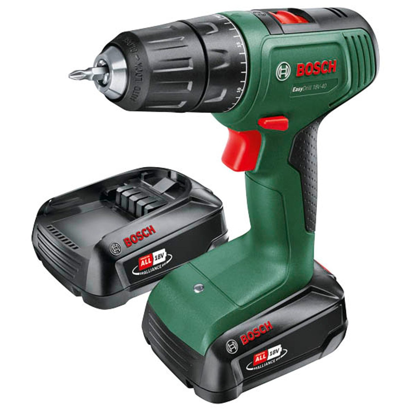 BOSCH Home & Garden EasyDrill 18V-40 Akku-Bohrschrauber-Set 18,0 V, mit 2 Akkus | 06039D8005