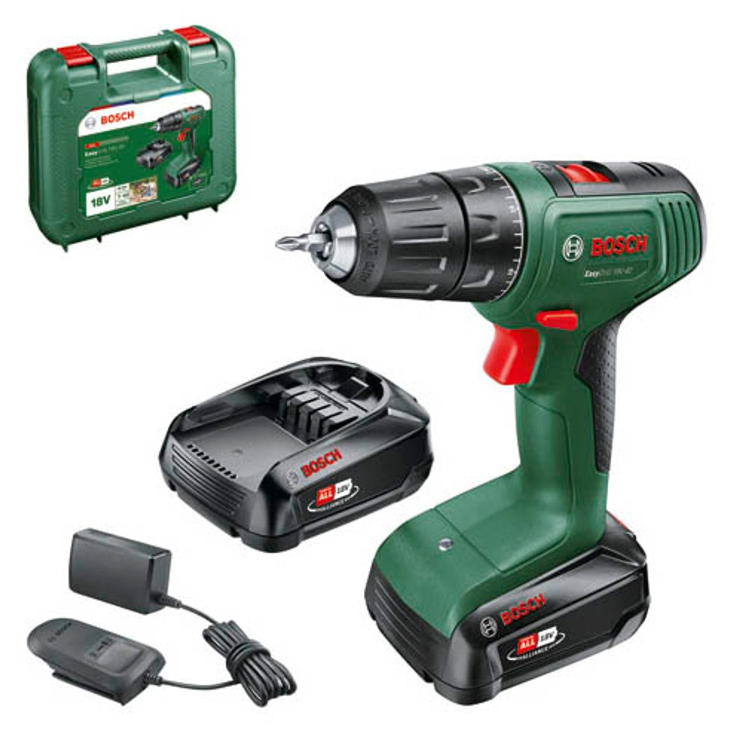 BOSCH Home & Garden EasyDrill 18V-40 Akku-Bohrschrauber-Set 18,0 V, mit 2 Akkus | 06039D8005