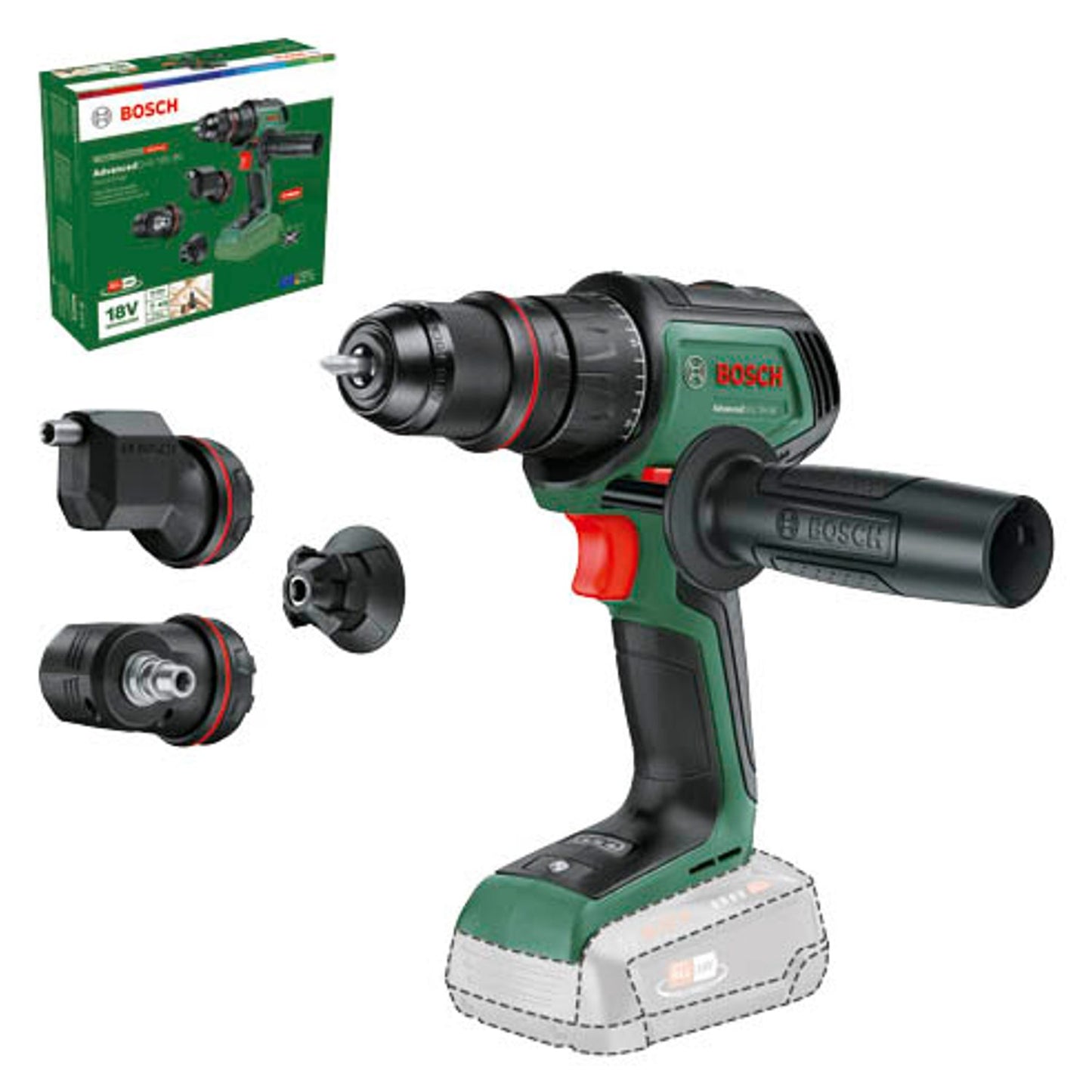 BOSCH Home & Garden AdvancedDrill 18V-80 QuickSnap Akku-Bohrschrauber 18,0 V, ohne Akku | 06039E2003