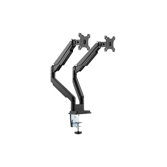 DIGITUS Monitor-Halterung schwarz für 2 Monitore, Tischklemme | DA-90395