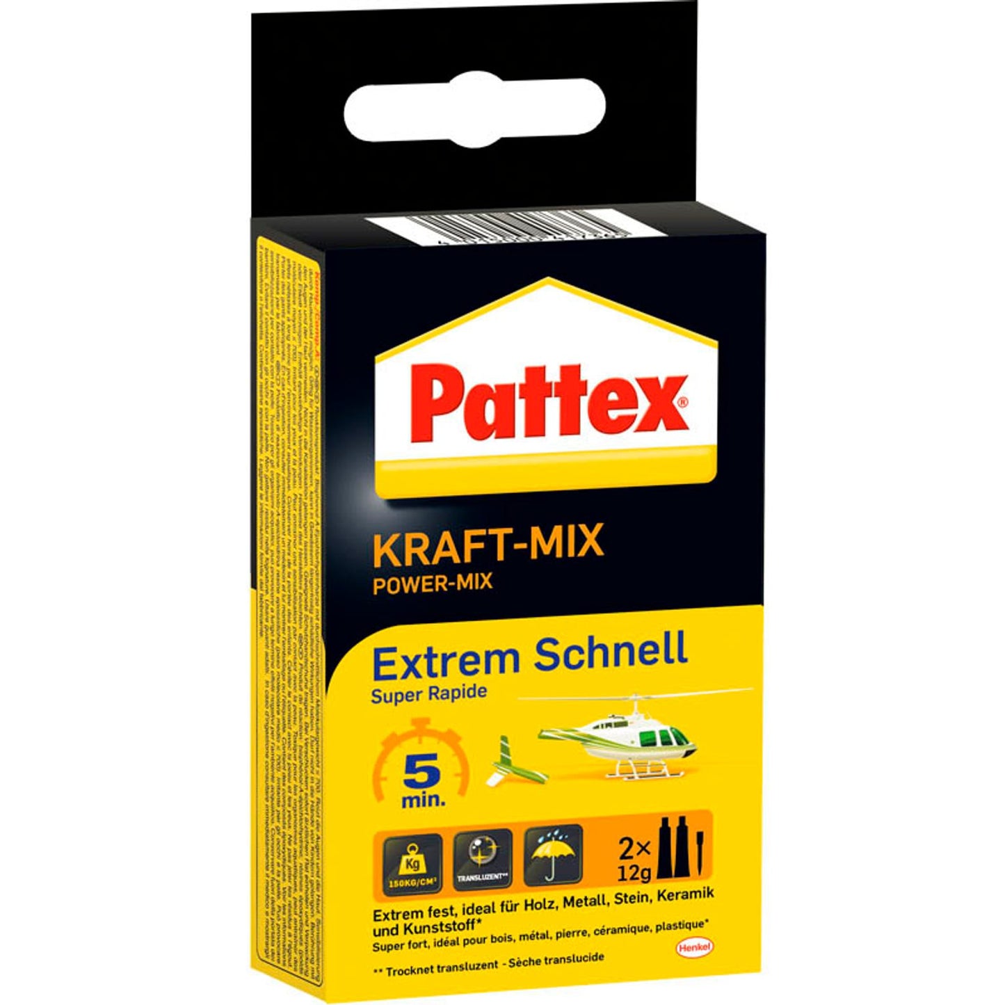 Pattex KRAFT-MIX POWER-MIX Extrem Schnell 2 Komponenten-Kleber 24,0 g | 9H PK6ST
