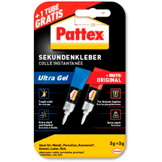 Pattex Ultra Gel Sekundenkleber 2x 3,0 g | 9H PSGLB