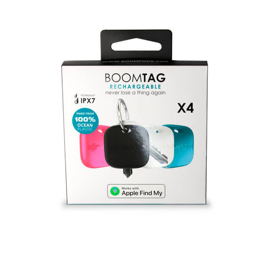 BOOMPODS BOOMTAG 4er-Pack Bluetooth-Tracker | TAGRE4 | 1 Pack = 4 St.