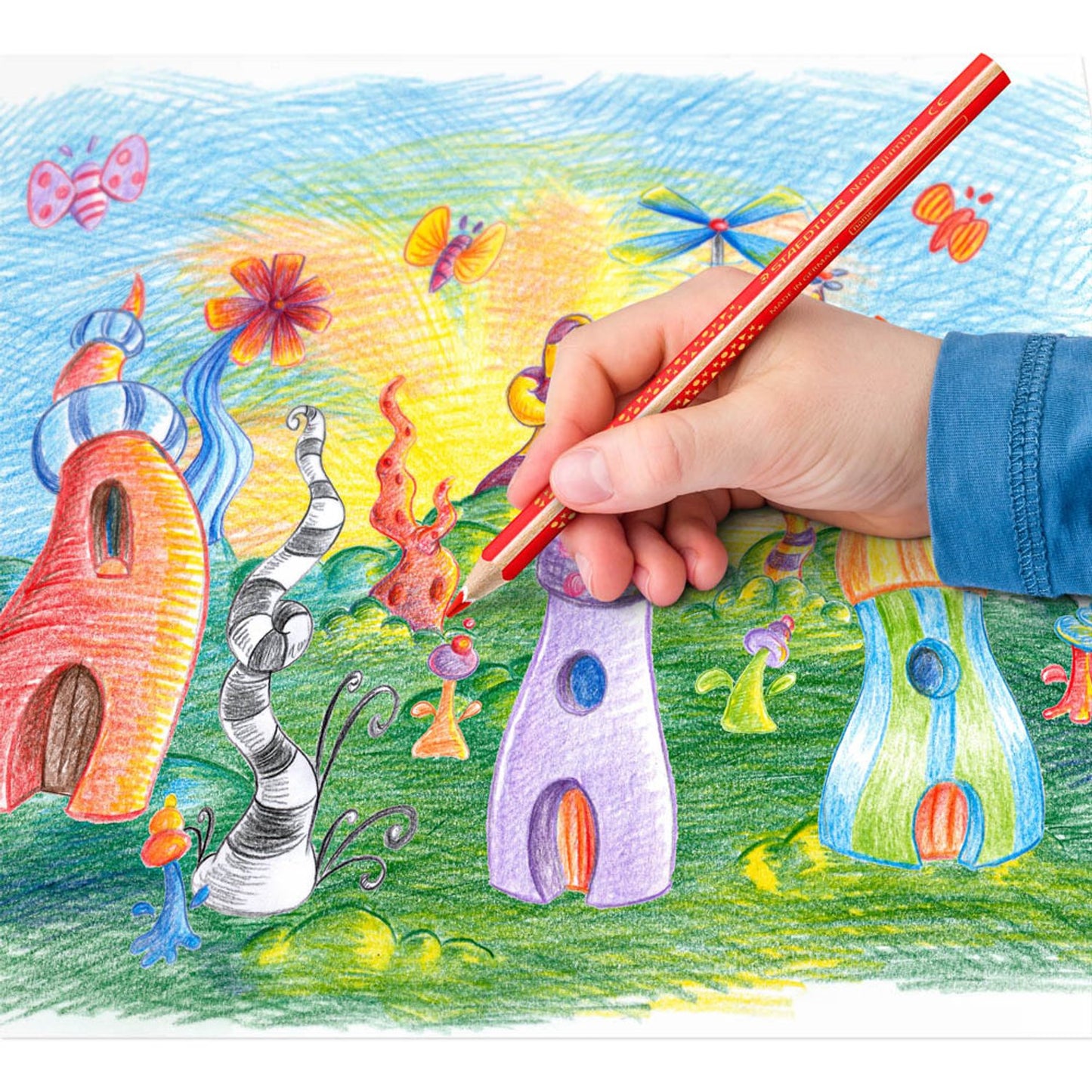 STAEDTLER Noris Club® jumbo Buntstifte farbsortiert | 128 CA112 | 1 Pack = 112 St.