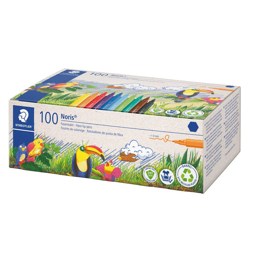 STAEDTLER Noris® 326 Filzstifte farbsortiert | 326 C100 | 1 Pack = 100 St.