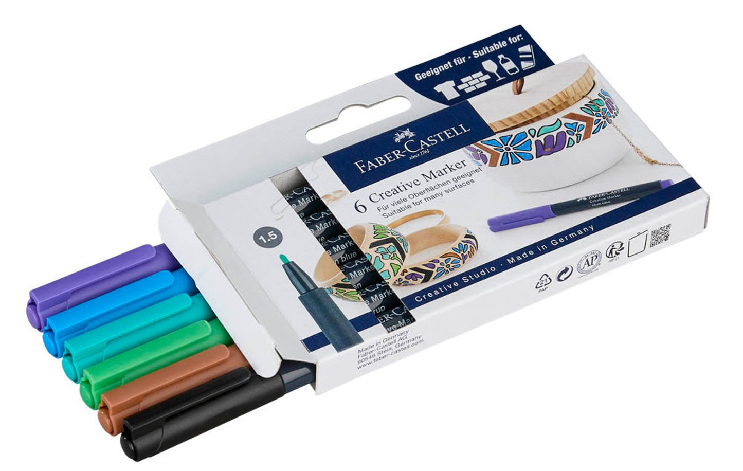FABER-CASTELL Lackmarker farbsortiert 1,5 mm