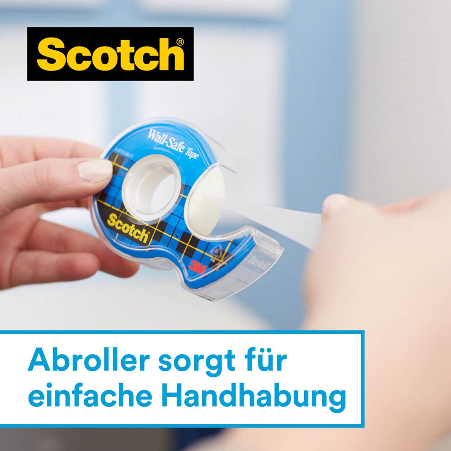 Scotch Klebefilmabroller Wall-Safe Tape blau | 183-EFDG