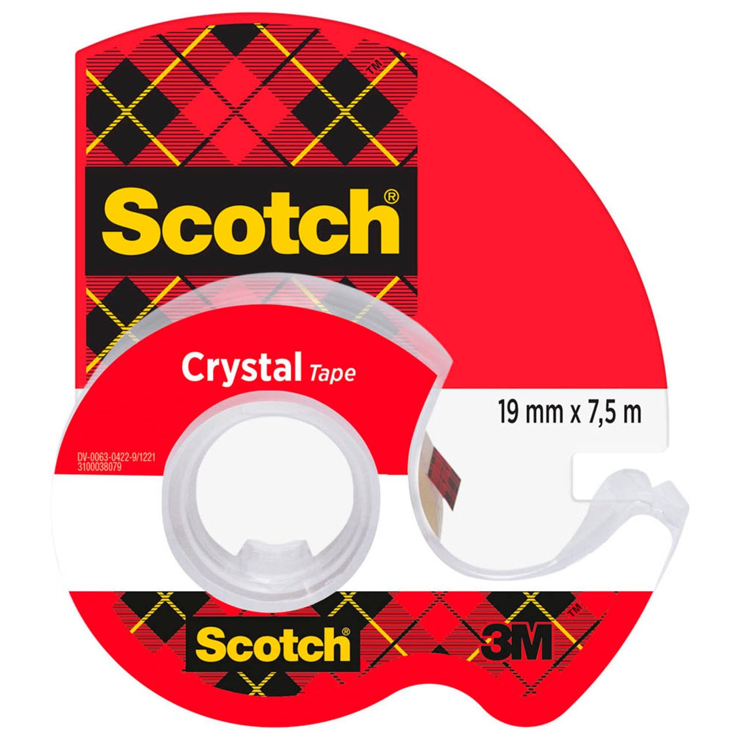 Scotch Klebefilmabroller Crystal Tape rot | 6-1975D