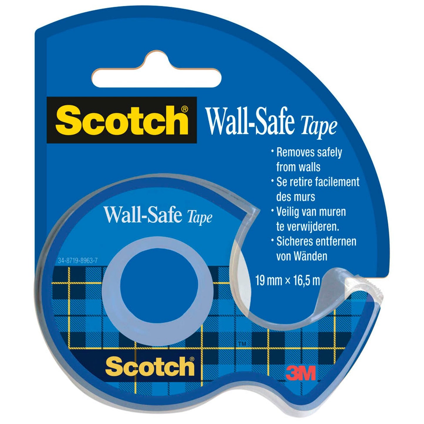 Scotch Klebefilmabroller Wall-Safe Tape blau | 183-EFDG
