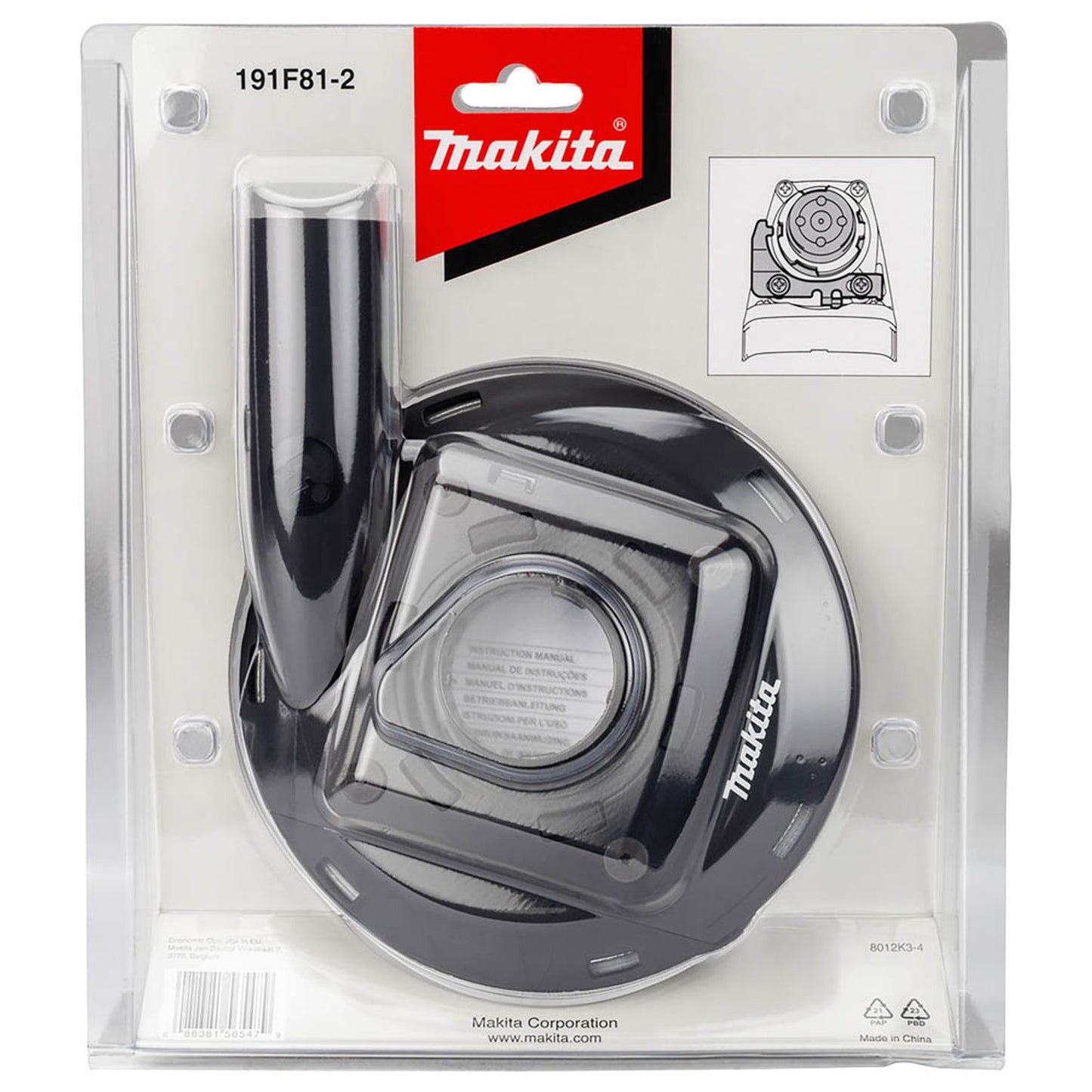 makita Absaughaube für Winkelschleifer | 191F81-2