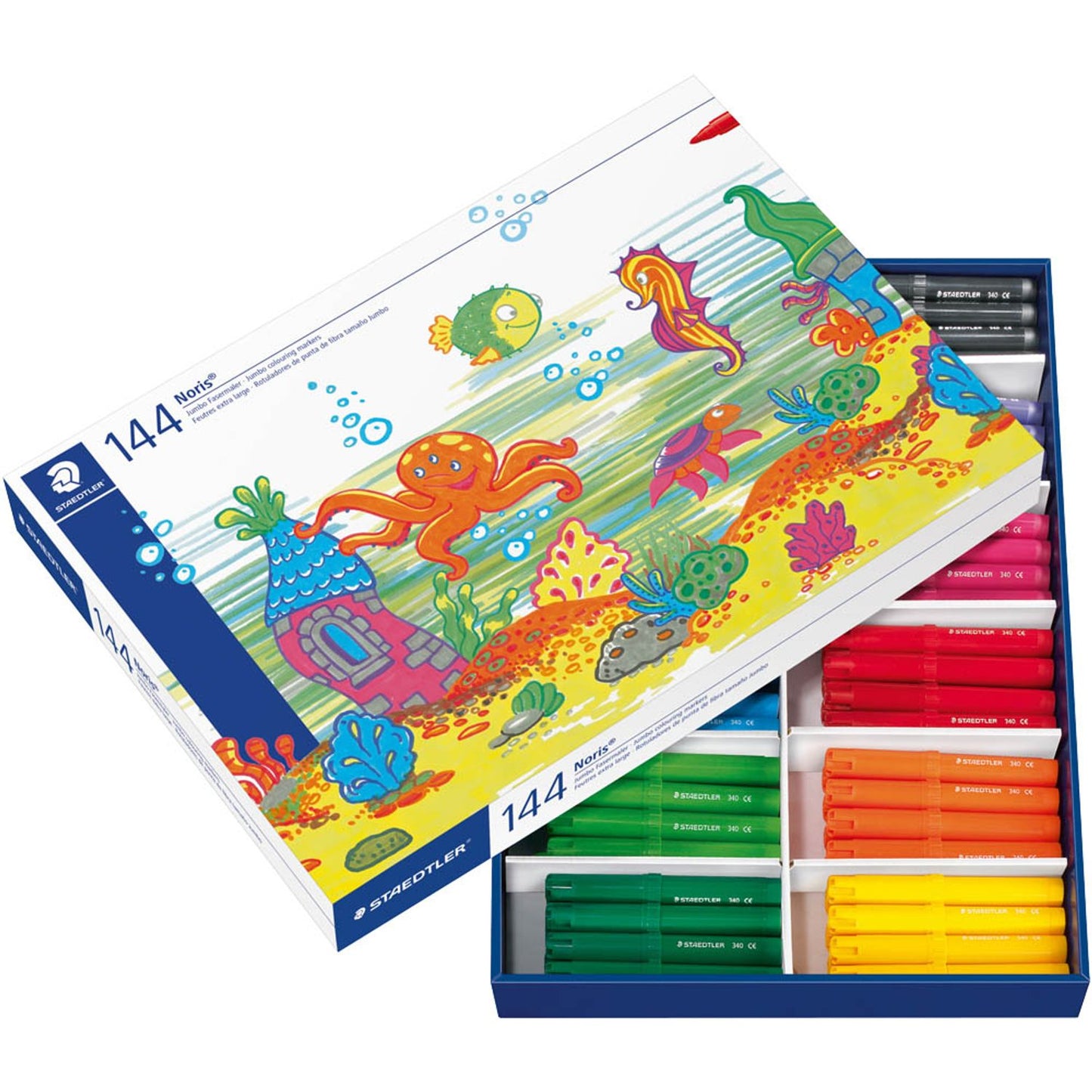 STAEDTLER 340 Filzstifte farbsortiert | 340 C144 | 1 Pack = 144 St.
